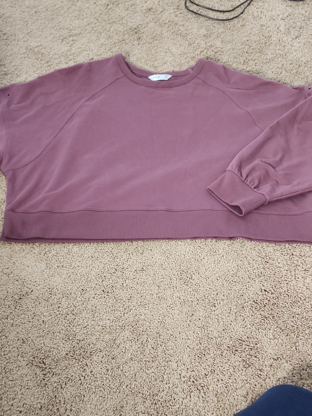 Women's Mauve Crewneck Cropped Sweatshirt